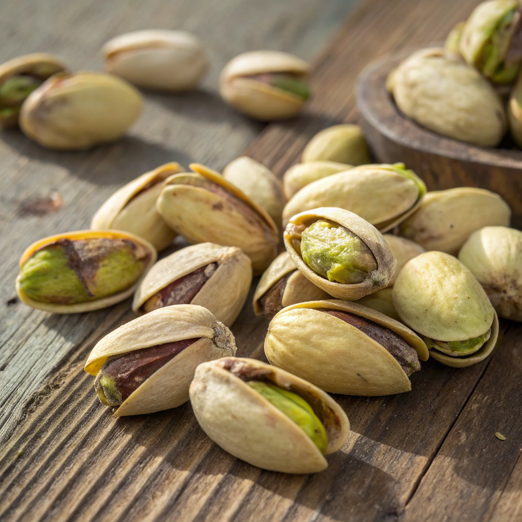 Macro shot di pistacchi di Bronte sgusciati
