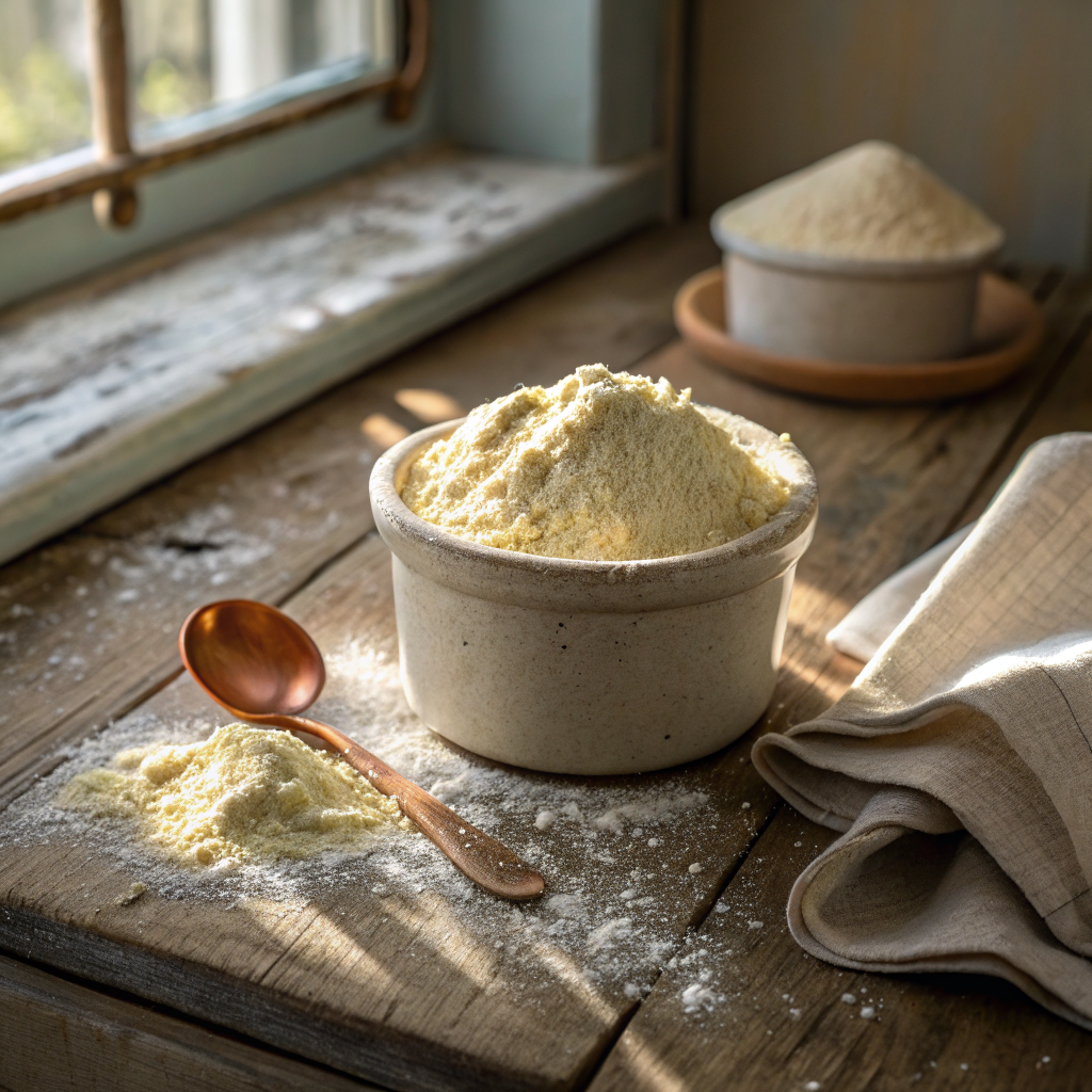 Mucchio di farina di grani antichi siciliani